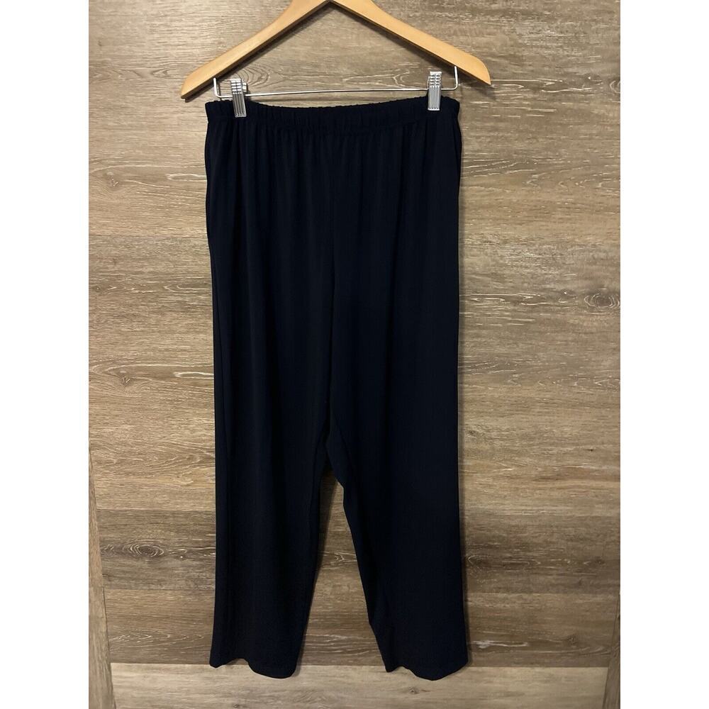 PLANET by Lauren G Navy Blue Stretch Comforter Relaxed Pants Size 2 M 10-12